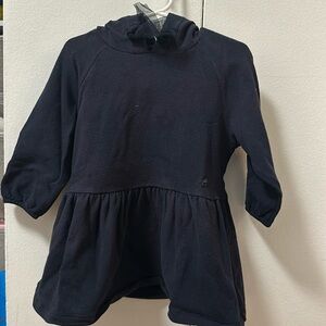 Il Gufo gently used navy blue sweatshirt dress 2T